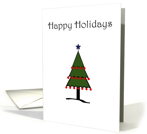 Happy Holidays - Green Christmas Tree card (1125268)