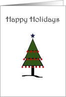 Happy Holidays - Green Christmas Tree card