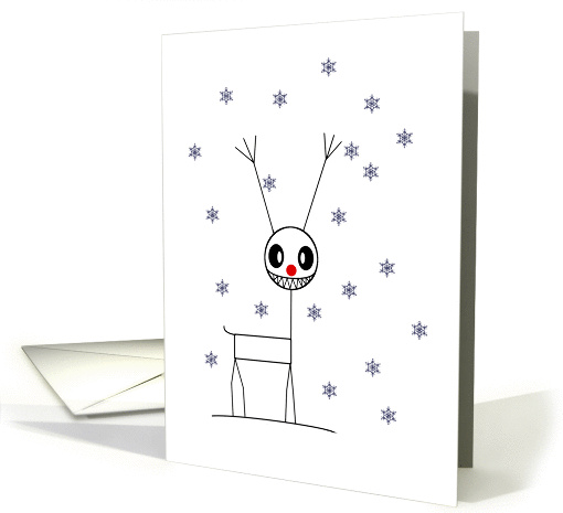 Reindeer in the snow card (1180188)