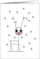 Reindeer in the snow card