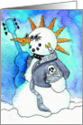 Snowman’s Rockin’ Cool Christmas card