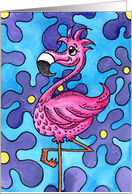 Flamingo Fun card