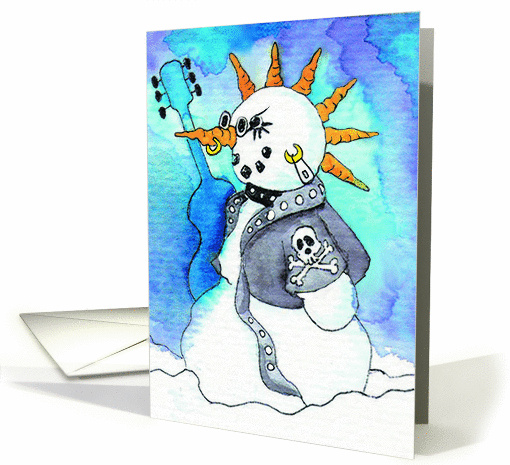 Snowman's Rockin' Cool Christmas card (912121)