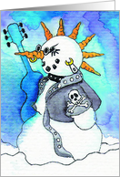 Snowman’s Rockin’ Cool Christmas card