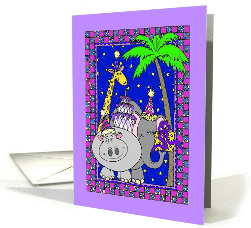 Birthday Party Animals card (912922)