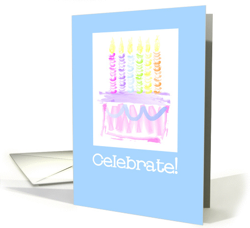 Celebrate Birthday Cake with Candles card (915888)