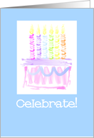 Celebrate Birthday Cake with Candles Card