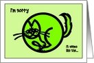 I’m Sorry, Cat Got My Tongue Apology Card