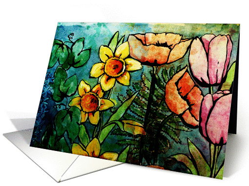 Spring Flowers Easter card (910853)