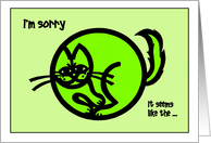 I’m Sorry, Cat Got My Tongue Apology Card
