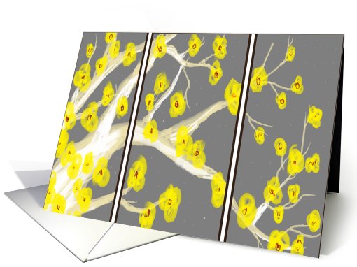 Thank You Yellow Flowers on Tree Design card (914774)