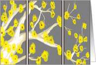 Thank You Yellow Flowers on Tree Design card