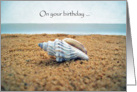 Seashell on Beach Inspirational Birthday Card
