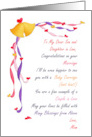 Congratulations on Marriage Son/Daughter in Law, Poem from Mom card