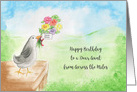 Happy Birthday Dear Aunt, Across Miles, Bird, Hills, Sky card