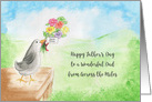 Happy Father’s Day, Wonderful Dad, Across Miles, Bird, Hills card