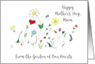 Happy Mother’s Day MUM Garden of Our Hearts Colorful Flowers Hearts card