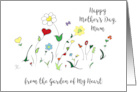 Happy Mother’s Day MUM Garden of My Heart Colorful Flowers Hearts card