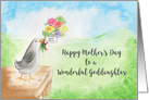 Happy Mother’s Day Wonderful Goddaughter, Bird, Flowers card