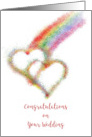 Lgbt Gay Lesbian Heartfelt Congratulations on Wedding with Rainbow card