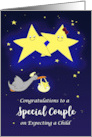 Special Couple Congratulations on Expecting Child Star Family in Space card