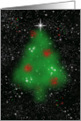 Christmas Tree in Space for an Out of This World Holiday card