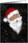 Santa Claus Face in Space for an Out of This World Holiday card