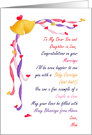 Congratulations on Marriage Son/Daughter in Law, Poem from Mom card