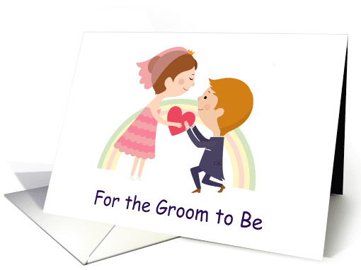 For the Groom to Be, Charming Proposal Illustration card (1444616)