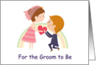 For the Groom to Be, Charming Proposal Illustration card