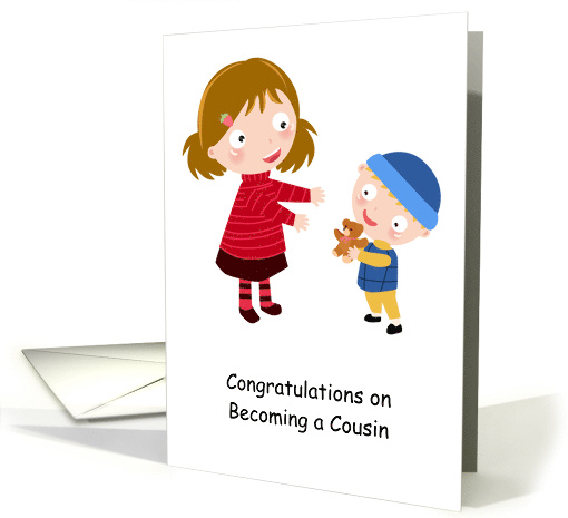 Congratulations on Becoming a Cousin, Cute Illustration card (1444958)