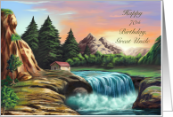 Happy 70th Birthday Great Uncle, Tranquil Waterfall card