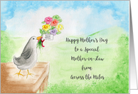 Happy Mother’s Day, Mother in Law, Across Miles, Bird, Hills, Sky card