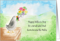 Happy Father’s Day, Wonderful Dad, Across Miles, Bird, Hills card