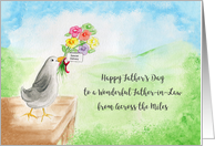 Happy Father’s Day, Wonderful Father-in-Law, Across Miles, Bird, Hills card