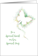 Special Aunt, Birthday,Colorful Airbrush Abstract Butterfly card