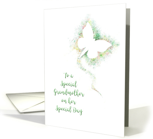 Special Grandmother, Birthday,Colorful Airbrush Abstract... (1514276)