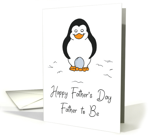 Father's Day Father to Be Cute Humorous Penguin with Egg... (1568928)