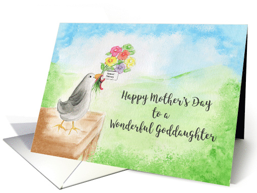 Happy Mother's Day Wonderful Goddaughter, Bird, Flowers card (1574492)