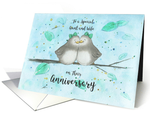 Lesbian Happy Anniversary Aunt and Her Wife Cute Cartoon... (1606732)