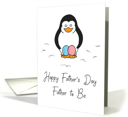 Father's Day Father to Be of Girl and Boy Twins Penguin... (1620602)