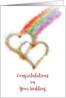 Lgbt Gay Lesbian Heartfelt Congratulations on Wedding with Rainbow card