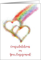 Lgbt Gay Lesbian Heartfelt Congratulations on Engagement with Rainbow card