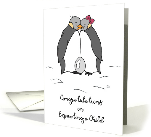 Congratulations Couple on Expecting a Child Cute Penguins... (1684326)