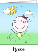 Niece Encouragement Big Smiles Note of Cheer card