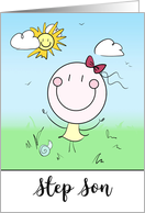 Step Son Encouragement Big Smiles Note of Cheer card