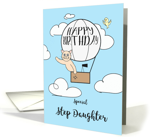 Step Daughter Birthday Across the Miles Cute Cat in Hot... (1725306)