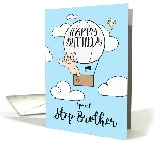 Step Brother Birthday Across the Miles Cute Cat in Hot... (1725924)