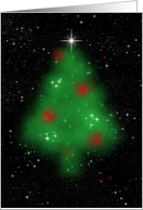 Christmas Tree in Space for an Out of This World Holiday card