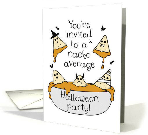 Funny Nacho Average Halloween Party Invitation Spooky... (2002696)
